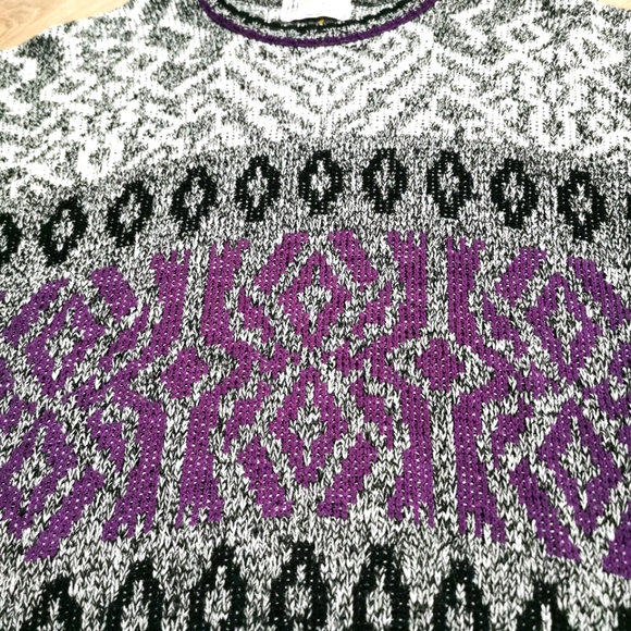 Vintage London Fog Sweater 80s Geometric Sweater - Picture 3 of 6